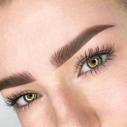 Combination brows microblading and shading