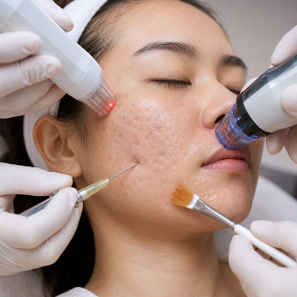 Combination scar treatment protocol